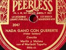 Peerless Latin MEXICO c1920s Mariachi Martin Malena Nada Gano Quererte/Aca Nomas