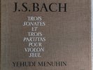 BACH 3 sonatas & 3 partitas YEHUDI MENUHIN BOX SET 3 LP  LVDSM  FALP 450/451/452