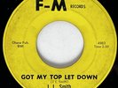 J.L. SMITH Got My Top Let Down F-M Blues R&B Original Sheldon 45 HEAR