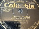 Columbia 78 RPM Rev J. M. Milton & Congregation - A Four Day Ramble 14501-D V+
