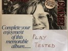 Janis Joplin Joplin In Concert Vinyl Record EX/VG+ CBS67241 1972 1st Press