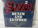 Saxon - Denim and Leather LP Carrere PZ 37685 1981 Pressing  Sealed