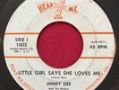 JIMMY DEE & MIGHTY DEE-JAYS LITTLE GIRLS SAYS SHE LOVES ME RARE NORTHERN SOUL 45