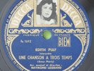 Edith Piaf - A Three Time Song 78 Towers Decca 15002 (30 cm)