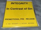 Integrity in Contrast Of Sin 7” PROMO Sleeve Yellow  Cold World Gloss Psywarfare