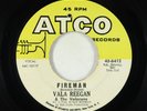 Northern Soul 45 - Vala Reegan & The Valarons - Fireman - ATCO