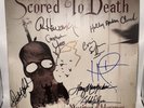 SCORED TO DEATH LP HORROR GREATEST COMPOSERS SIGNED LP W/ 9 Autographs Autos
