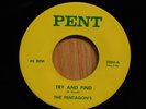 The Pentagons Michigan Rock Garage 45 Try And Find bw Before I Go on Pent Fenton