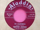 LIGHTNIN' HOPKINS - My California So Long - clean 45 rpm - Aladdin 3262