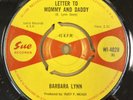 BARBARA LYNN - LETTER TO MOMMY AND DADDY/SECOND FIDDLE GIRL-OG UK SUE 45-WI 4028