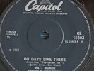 RARE'THE ITALIAN JOB'-MATT MONRO-ON DAYS LIKE THESE/ON A CLEAR DAY-UK CAPITOL NM