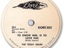 1958 The TEDDY BEARS (Spector) Rock’n Roll 78 RPM Record. To Know Him is to Love