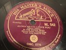ALOHA BOYS Hawaiian Steel Guitar 78 RPM Record India Indian HMV NE. 542 Hawaii