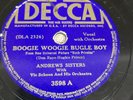 78 RPM Andrews Sisters DEC 3598 Boogie Woogie Bugle Boy / Bounce Me Brother 1941