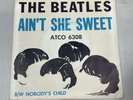 The Beatles Ain't She Sweet Nobodys Child ATCO Record Vinyl 45 Picture Sleeve
