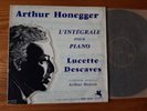 HONEGGER / Lucette DESCAVES piano FRENCH LP VERSAILLES MEDX 12004  EX+