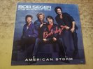 HAND SIGNED EXCELLENT SLEEVE 1980s BOB SEGER AMERICAN STORM/Fortunate Son 45