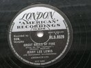 JERRY LEE LEWIS   1958  UK  78   GREAT BALLS OF FIRE   LONDON  HLS -8529