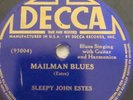 SLEEPY JOHN ESTES MAILMAN BLUES 78RPM DECCA 7789A VG