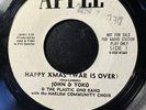 BEATLES John Lennon Happy Xmas (War is Over) '71 White Label APPLE Promo 45 VG-