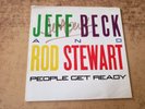 AUTOGRAPHED 1980s VG+ JEFF BECK People Get Ready SLEEVE ONLY 45