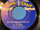 C C Neal  All I Want From You Is Your Love Soul   SOUL CRAFT   107 Excellent
