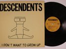 DESCENDENTS I Don't Want To Grow Up NEW ALLIANCE LP VG++ w/ glossy & press kit o