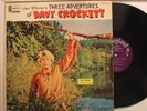 Walt Disney Lp Three Adventures Of Davy Crockett On Disneyland - Vg+ To Vg++