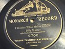 Monarch 78 RPM Billy Murray - I Wonder What Makes It Snow 2700 V+ Victor