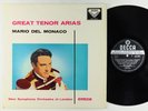 Mario Del Monaco - Great Tenors Arias LP - Decca UK - SXL 2122