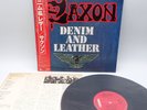 Saxon ‎– Denim And Leather Japan LP OBI VINYL Carrere ‎– P-11113G