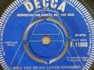 George Bean,DEMO,Will You Be My Lover Tonight/It Should Be,EX+,Decca,Mod,Stones
