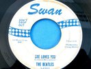THE BEATLES She Loves You 45 RCA Press Blue/White Swan RECO ART/Virtue Studio
