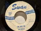 RARE The Beatles She Loves You BLUE Label Swan 45  (S-4152-S) Reco-art RCA