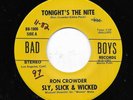SLY,SLICK & WICKED 45RPM '81 BAD BOYS TONIGHT'S THE NITE SOUL VOCAL STRONG VG++