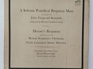 Solemn Pontifical Requiem Mass In Memory Of John F Kennedy Mozart's Requiem 2 LP