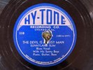 Hy-Tone 33 Sunnyland Slim DEVIL IS A BUSY MAN 1948 Mississippi   Blues  78 rpm V