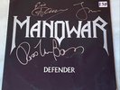 MANOWAR Defender RARE SIGNED SLEEVE ORIGINAL 12