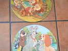 2 Walt Disney Picture Disc Records Lady And The Tramp Snow White & Seven Dwarfs