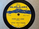 78Rpm Post War Blues, Little Willie Foster 'Four Day Jump' US Blue Lake