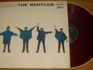 The BEATLES - HELP  Japanese RED colored vinyl Stereo LP Odeon OP-7387 VG+