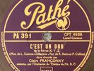 Claire Franconay: C'est un dur / Taxi-Girl DISC 78 rpm 10