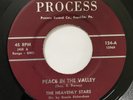 THE HEAVENLY STARS Peace In The Valley PROCESS 45 RARE GOSPEL VG+
