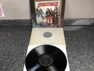 LP VINYL BLACK SABBATH ALBUM SABOTAGE 9119 001 UK 1ST PRESS 1975 MISPRINT EX/NM-