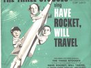 THE THREE STOOGED-RARE PICTURE SLEEVE+45-on COLPIX-(HAVE ROCKET,WILL TRAVEL)-PS