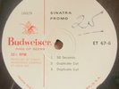 Frank Sinatra Budweiser Promo radio/tv spots record VG 16029 Beer 33 RARE