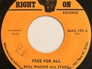 BULL WACKIE ALL STARS Free for All REGGAE FUNK WACKIES 45 *hear*
