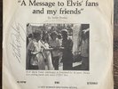Vester Presley A Message To Elvis’s Friends And My Friends 45 Autographed