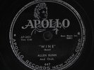 ALLEN BUNN: wine / baby i'm going to throw you out APOLLO Single 78 RPM