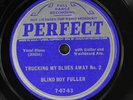 BLIND BOY FULLER: trucking my blues away no. 2 / boots and shoes PERFECT Single